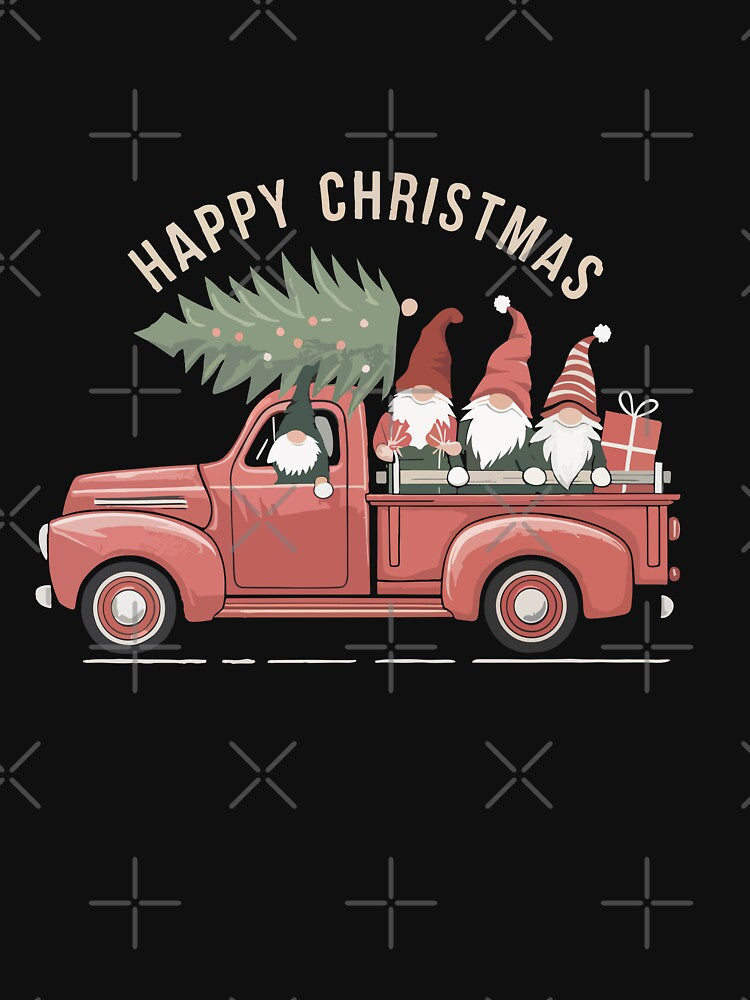 Gnome Christmas Truck/ red truck christmas by Krasnovaovaova