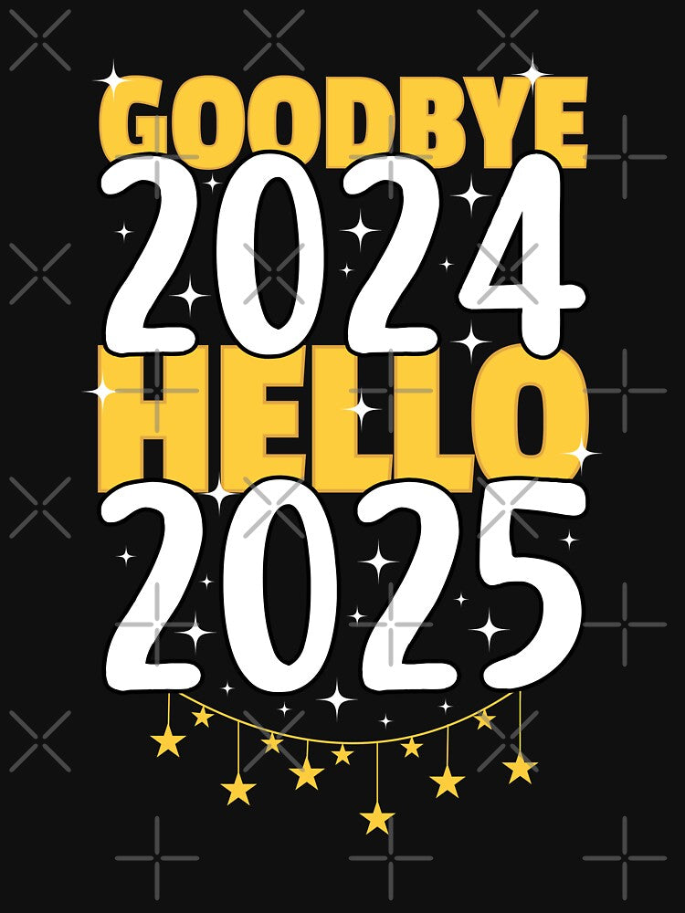 Goodbye 2024 Hello 2025 Merry Christmas Happy New Year by ItsSoftArt