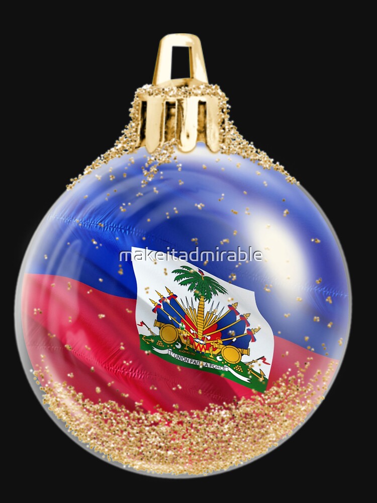 Haitian Flag Christmas Ornament by makeitadmirable