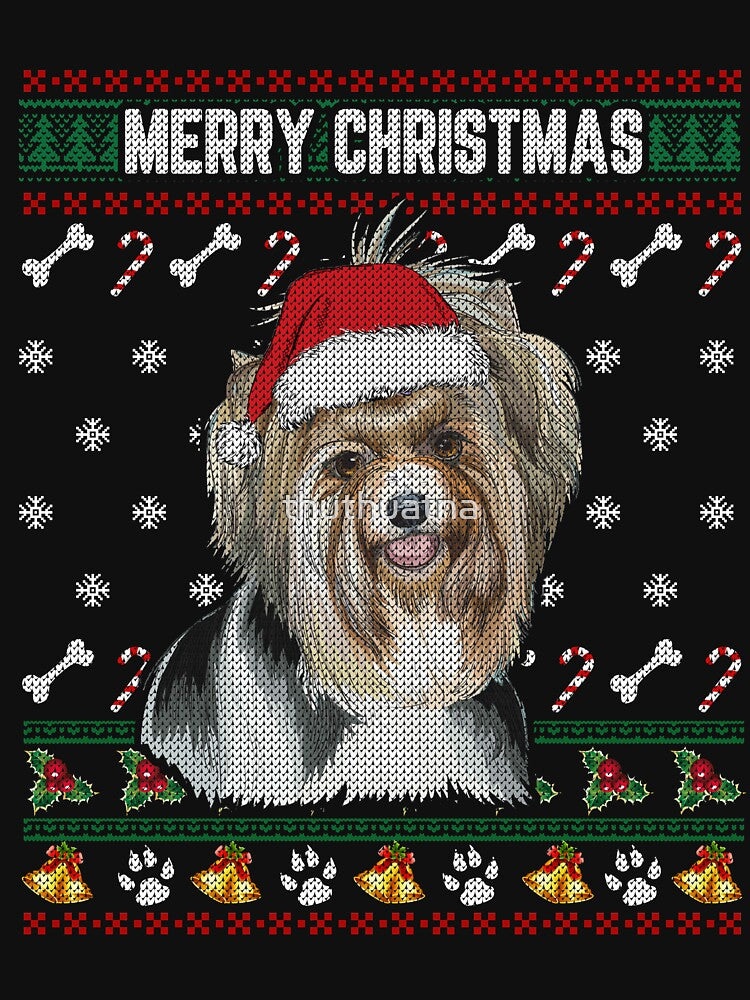 Biewer Terrier Lovers Ugly Xmas Sweater Merry Christmas T Shirt by thuthuatna