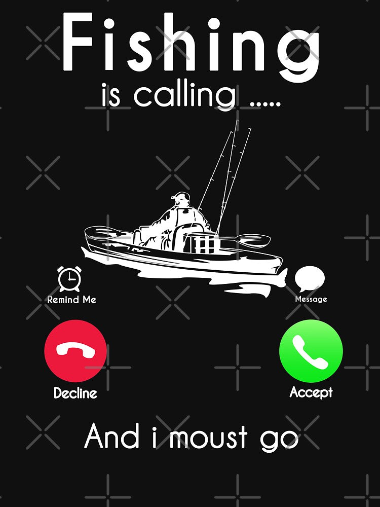 kayak fishing is calling and i must go by Space Art
