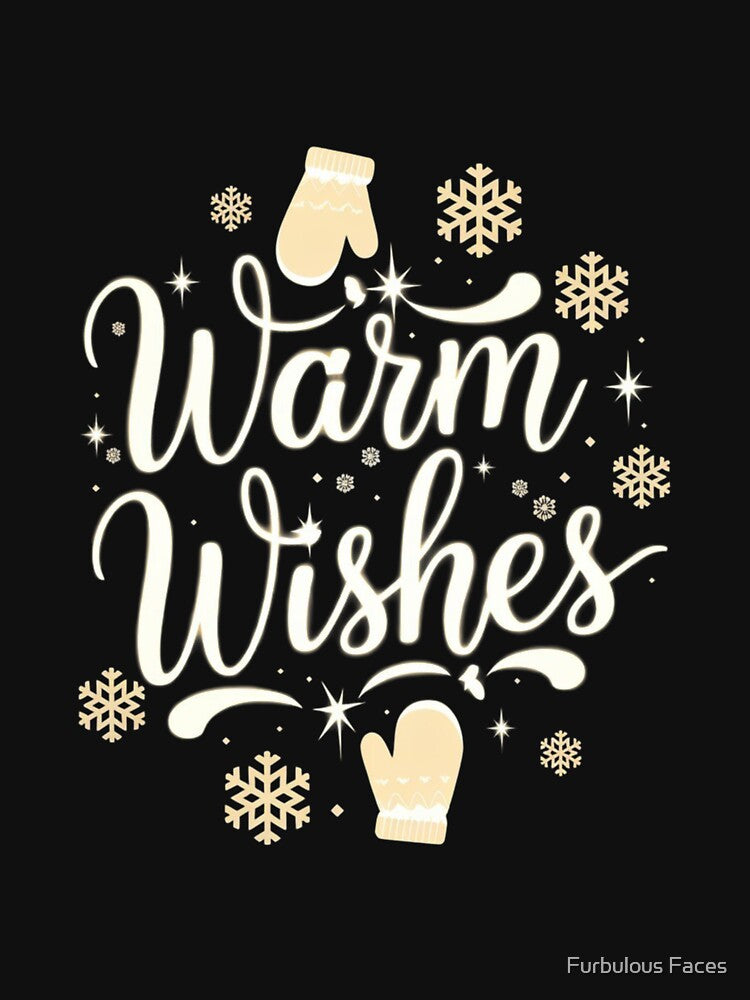 Snowflake Embrace Cozy Greetings Art by Furbulous Faces