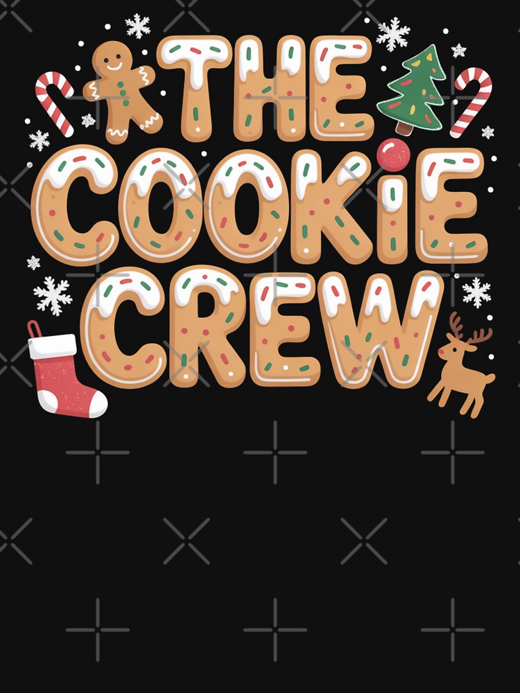 The Cookie Crew Cute Gingerbread Christmas Baking Team Design by FreshVibe Prints