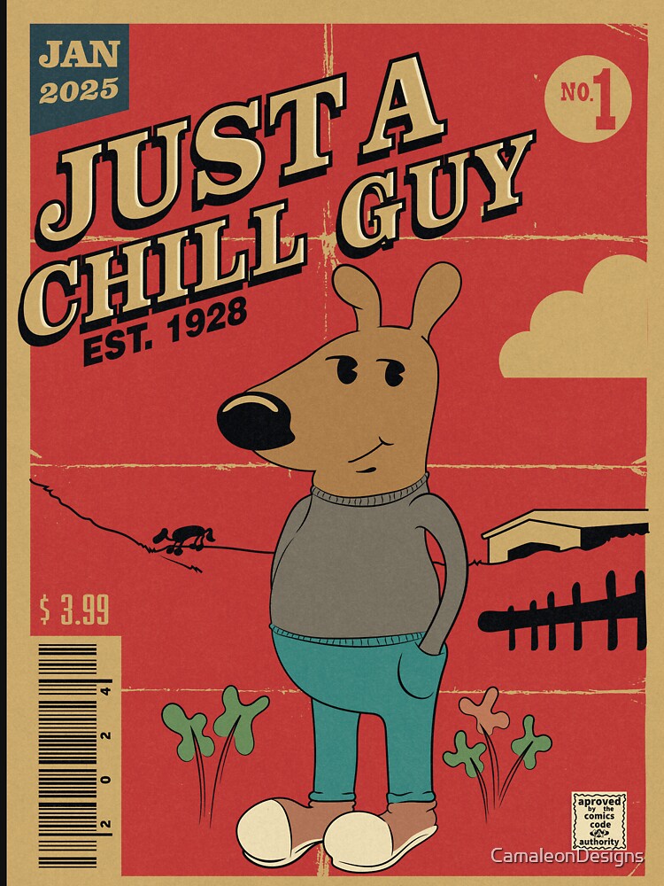 just a chill guy vintage comic issue by CamaleonDesigns