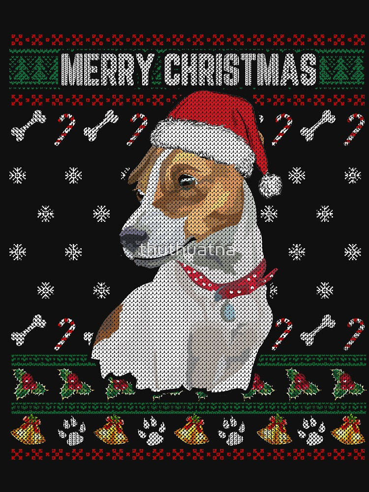Jack Russell Lovers Ugly Xmas Sweater Merry Christmas T Shirt by thuthuatna