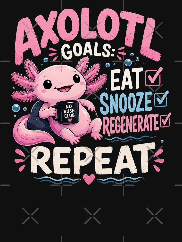 Cute Whimsical Axolotl Goals by Weirdwildco69