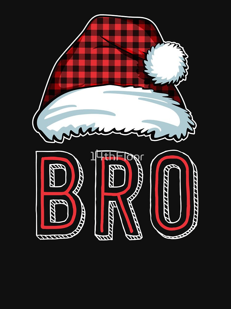 Bro Plaid Santa Plaid Red Family Matching Christmas Pajamas by 14thFloor