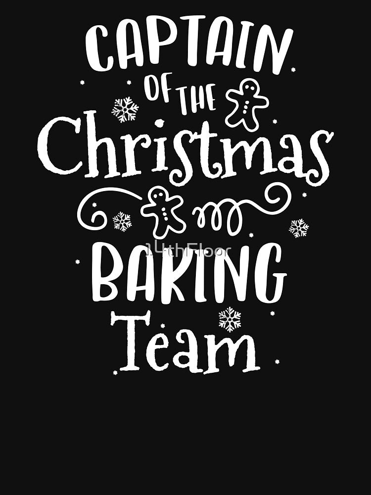 Christmas Baking Team T-Shirt for Kids Family Xmas Cookies by 14thFloor