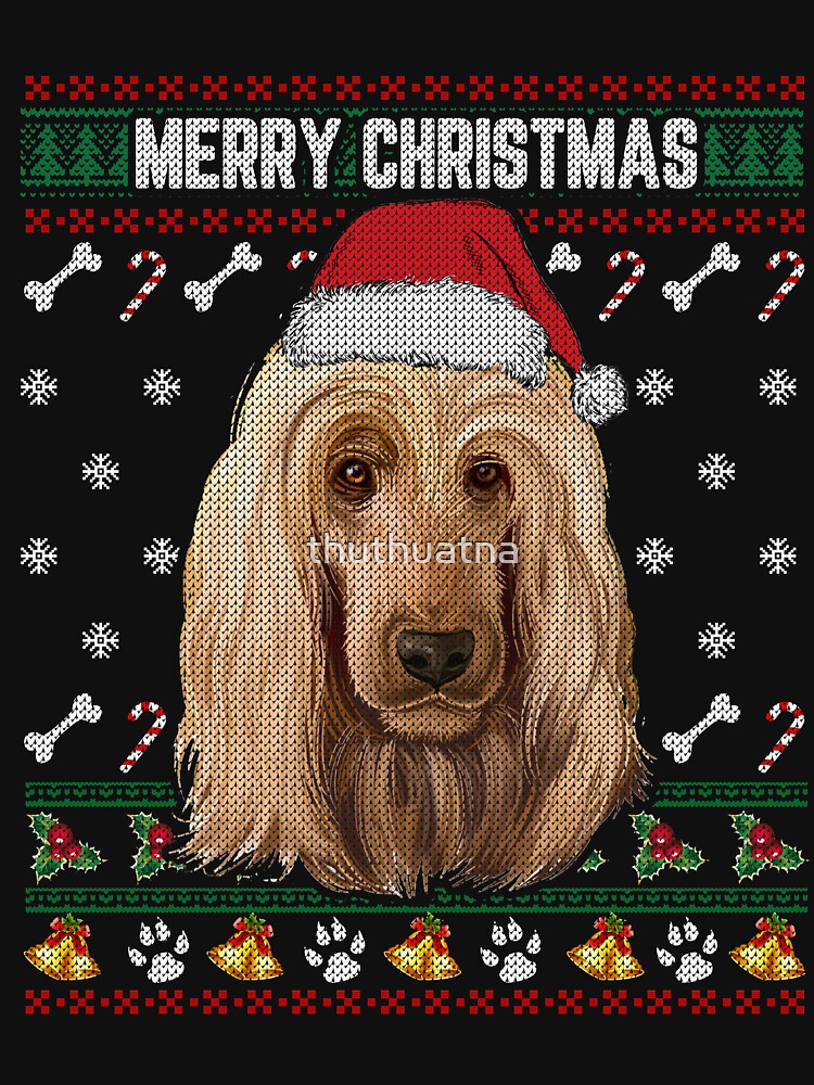 English Cocker Spaniel Lovers Ugly Xmas Sweater Merry Christmas T Shirt by thuthuatna