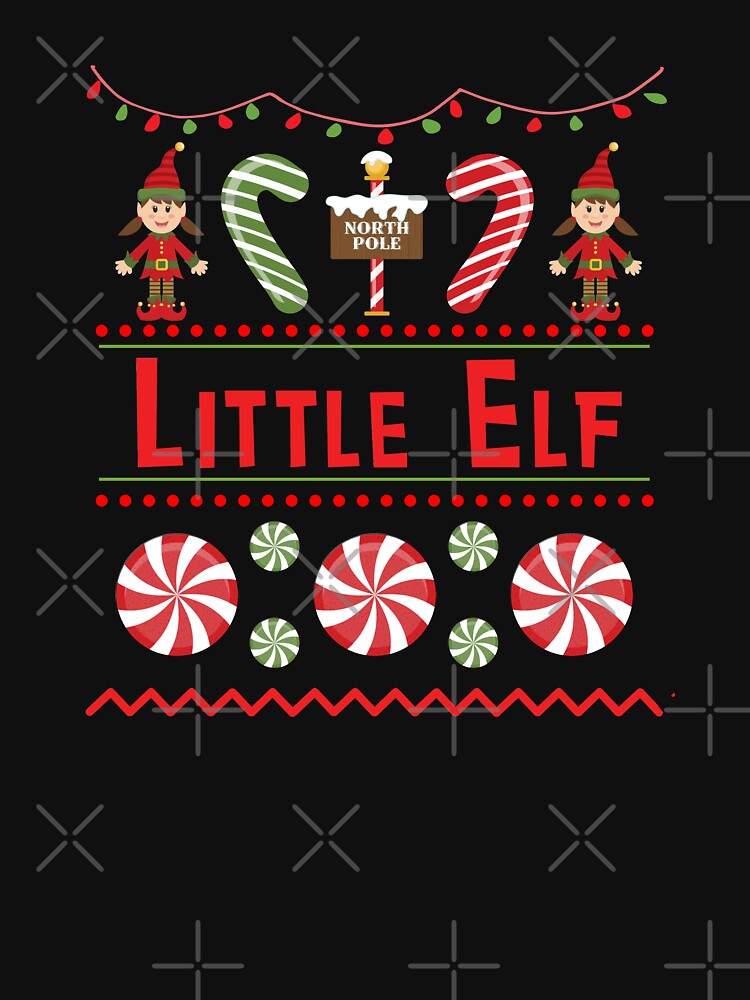 Little Elf Ugly Sweater Christmas Elf Design by SpiritWestDesig