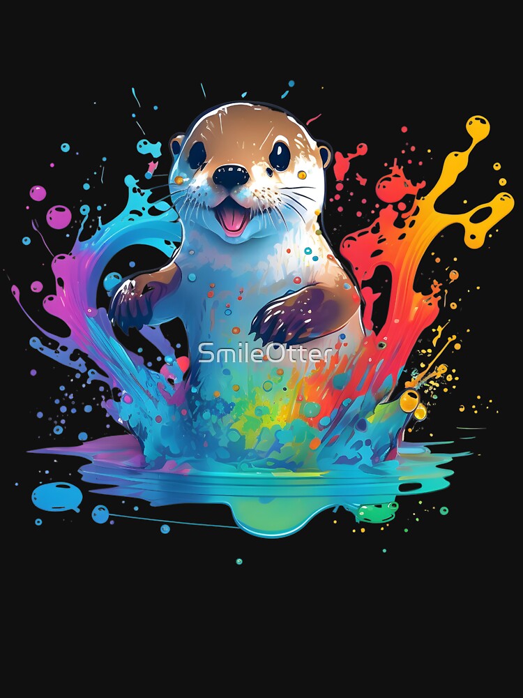 A Happy Otter Playing with Colors by SmileOtter