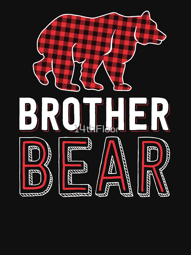 Brother Bear Red Buffalo Plaid Matching Family Christmas by 14thFloor