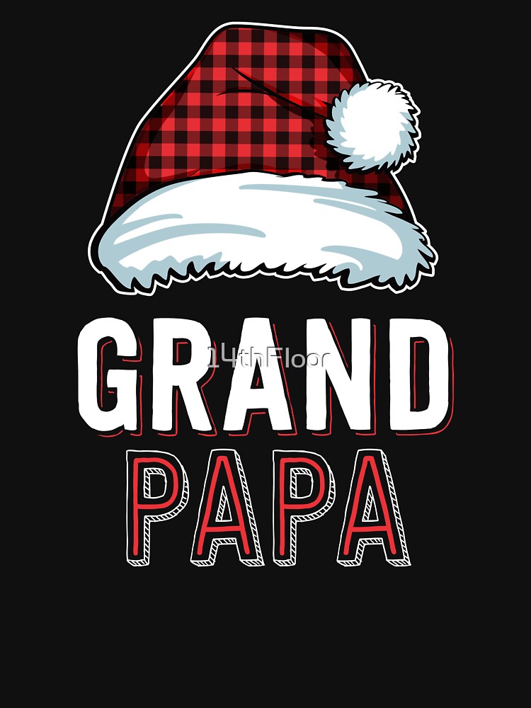 Grandpa Santa Plaid Red Family Matching Christmas Pajamas by 14thFloor
