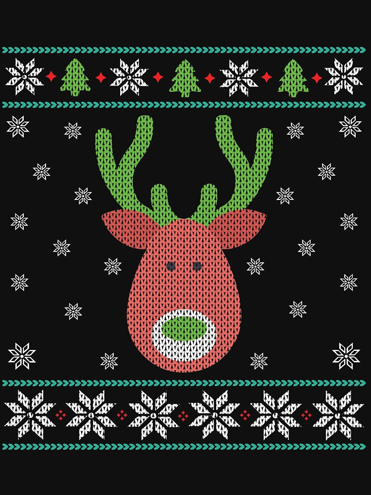 Ugly Christmas Dsign Gift For Men Women Funny Deer T-Shirt by Gifty Rifty