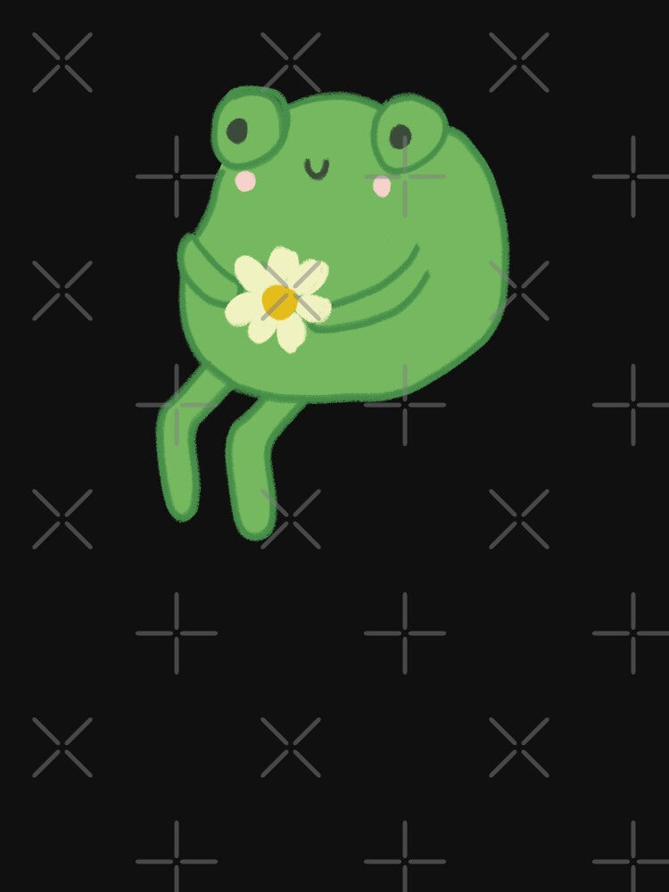 Frog Birthday Cake Meme: Cottagecore Aesthetic, Cute Frogge Sitting with Flower, Funny Sad Froggy by MinistryOfFrogs