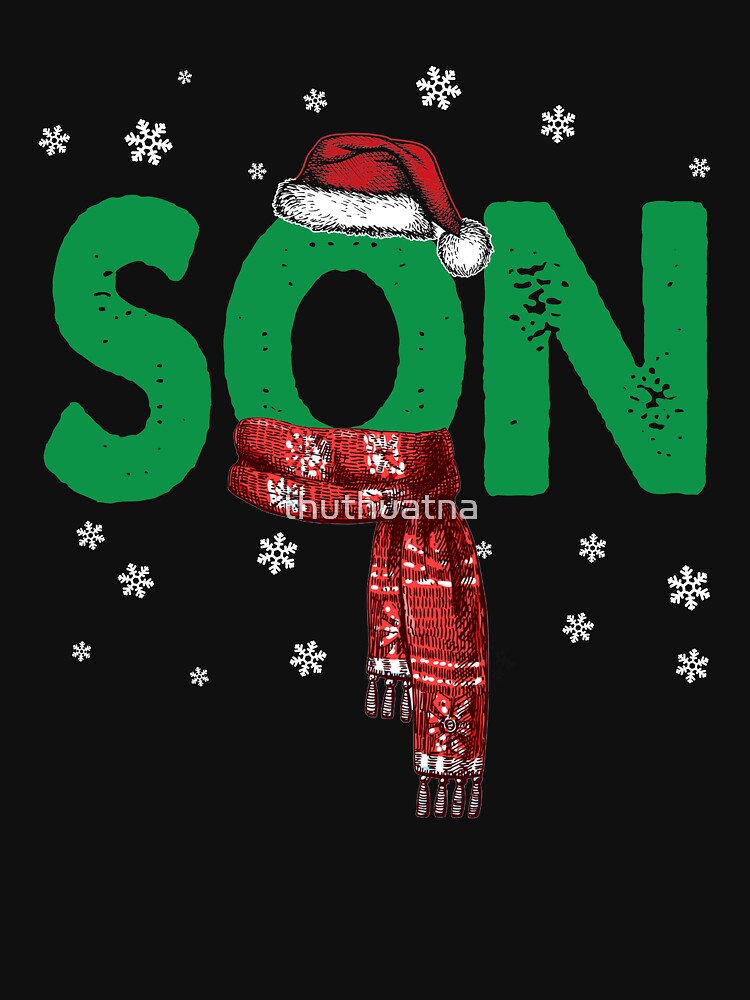 Son T-Shirt Christmas Santa Hat Family Matching Pajamas by thuthuatna