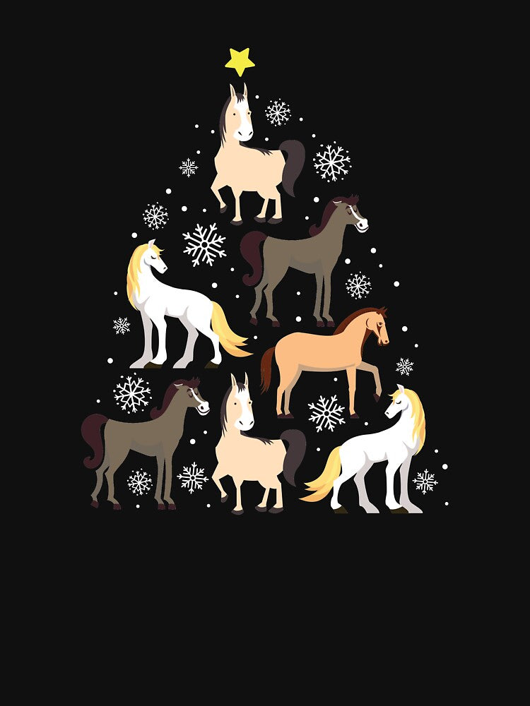 Horse Christmas Tree Cute Equestrian Gift by BUBLTEES