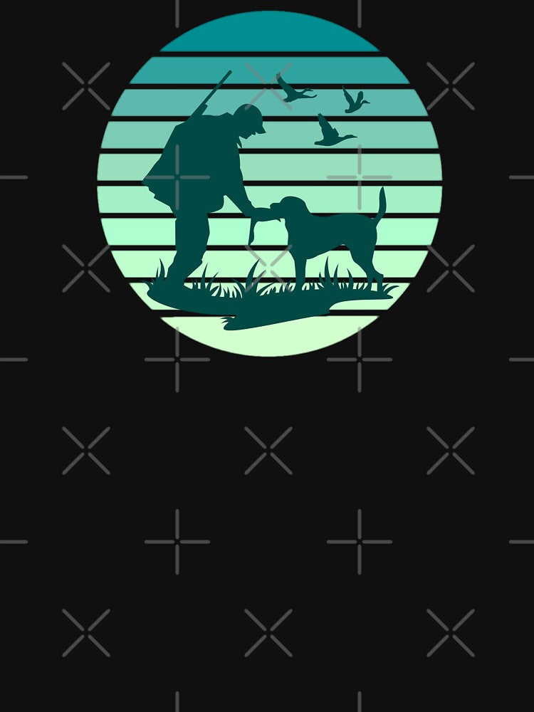 Hunter Dog Duck Hunting Retro by Rosemarie Guieb Designs