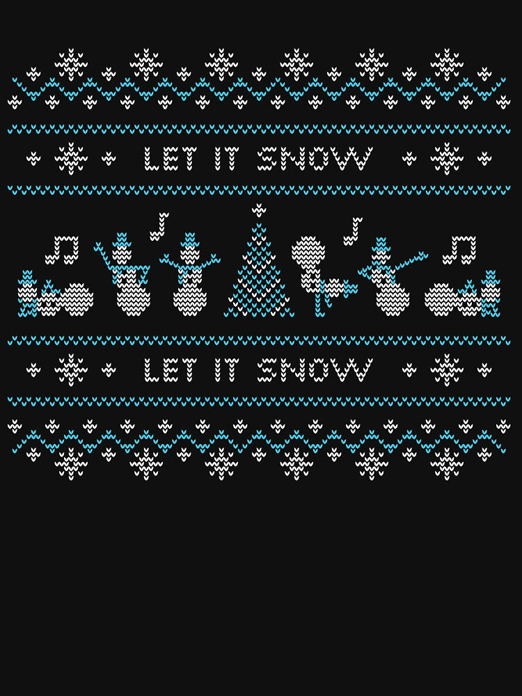 Ugly Christmas Sweater Let it Snow Dancing Snowmen by shamstudio