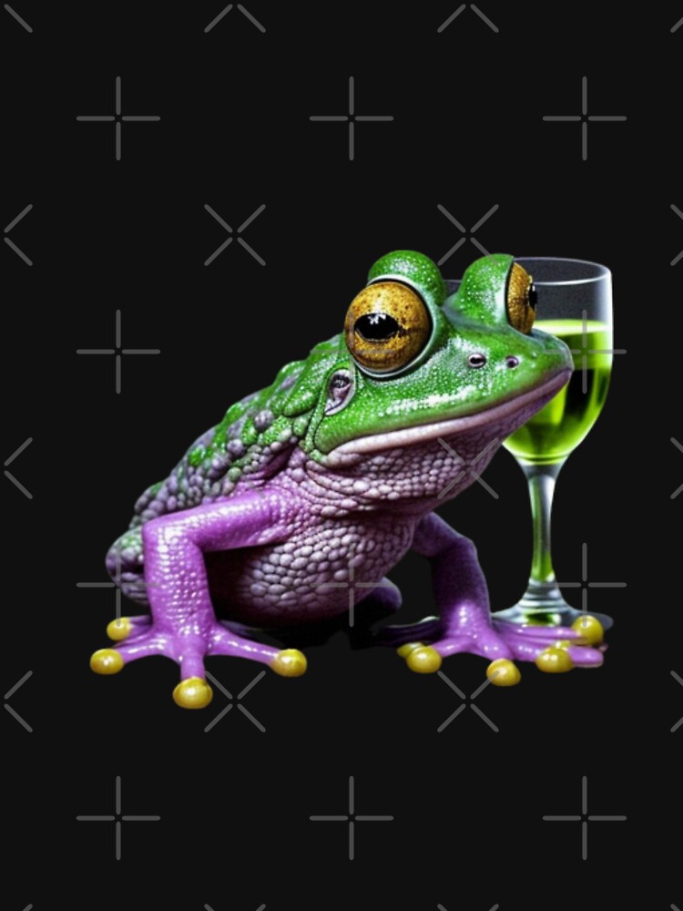 " leopard frog"  funny leopard frog with grass of wine ,frog lover by Obinne