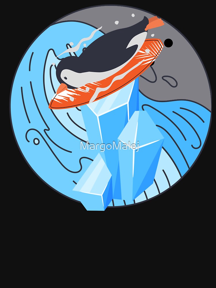 Crazy penguin and iceberg by MargoMalej
