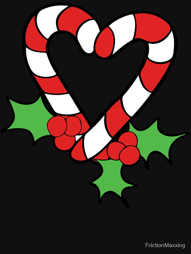 Christmas Candy Cane Heart by FrictionMaxxing