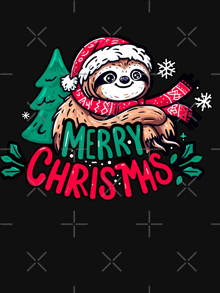 Merry Christmas, sloth Christmas, funny sloth by AW2 Designs
