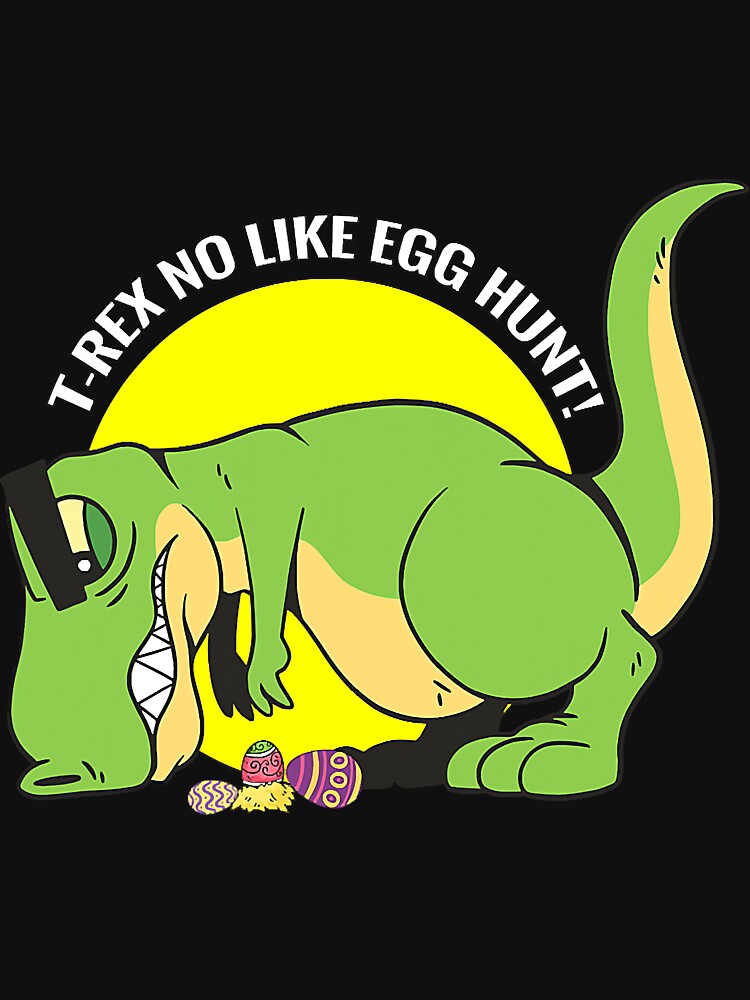Trex No Like Egg Hunt Happy Eastrawr by SkyCloudBlue