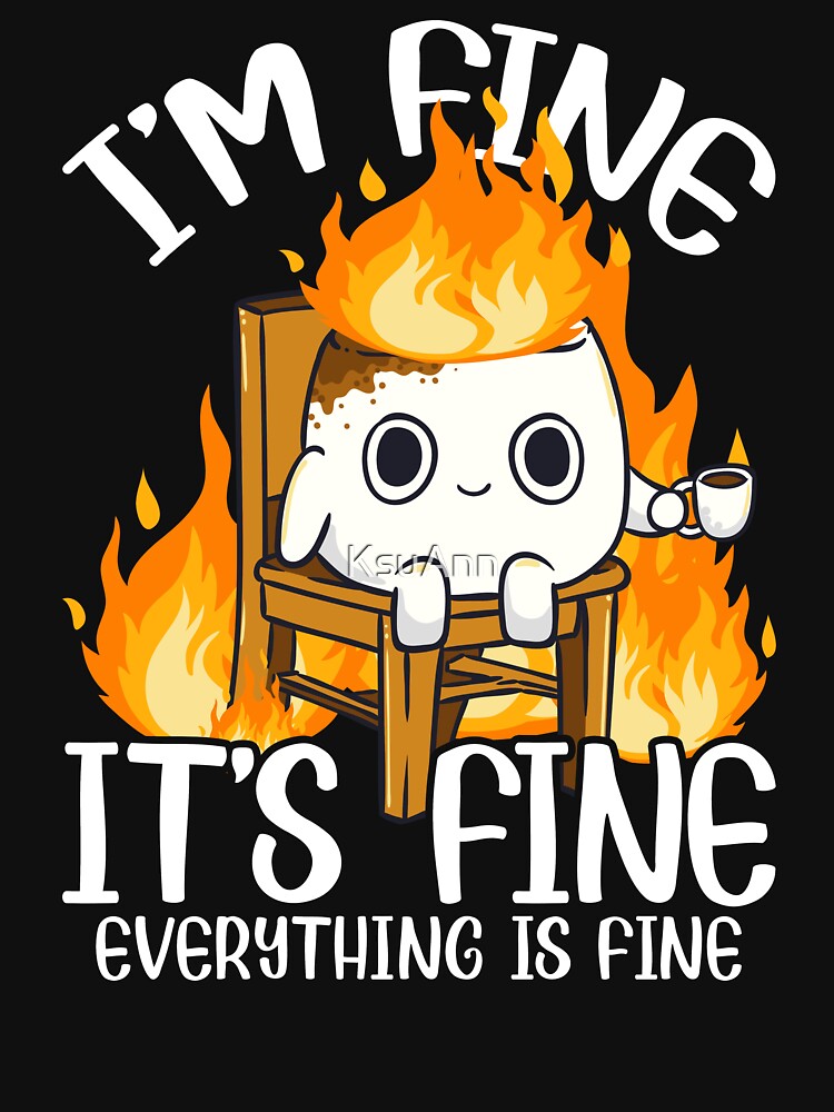 Marshmallow I'm Fine Meme Outdoor Men Kids Women Camping by KsuAnn