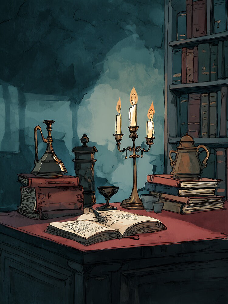 Vintage Dark Academia Study by bapupa
