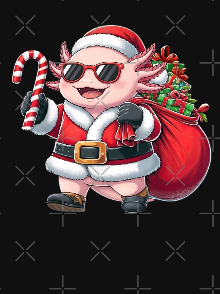 Funny Axolotl Christmas Santa Outfit Xmas Boys Girls Kids by rafaeltto