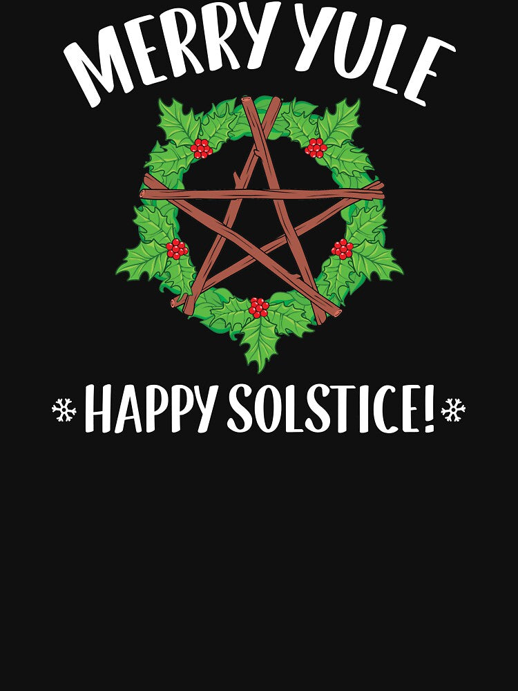 Wiccan Merry Yule Winter Solstice print by jakehughes2015