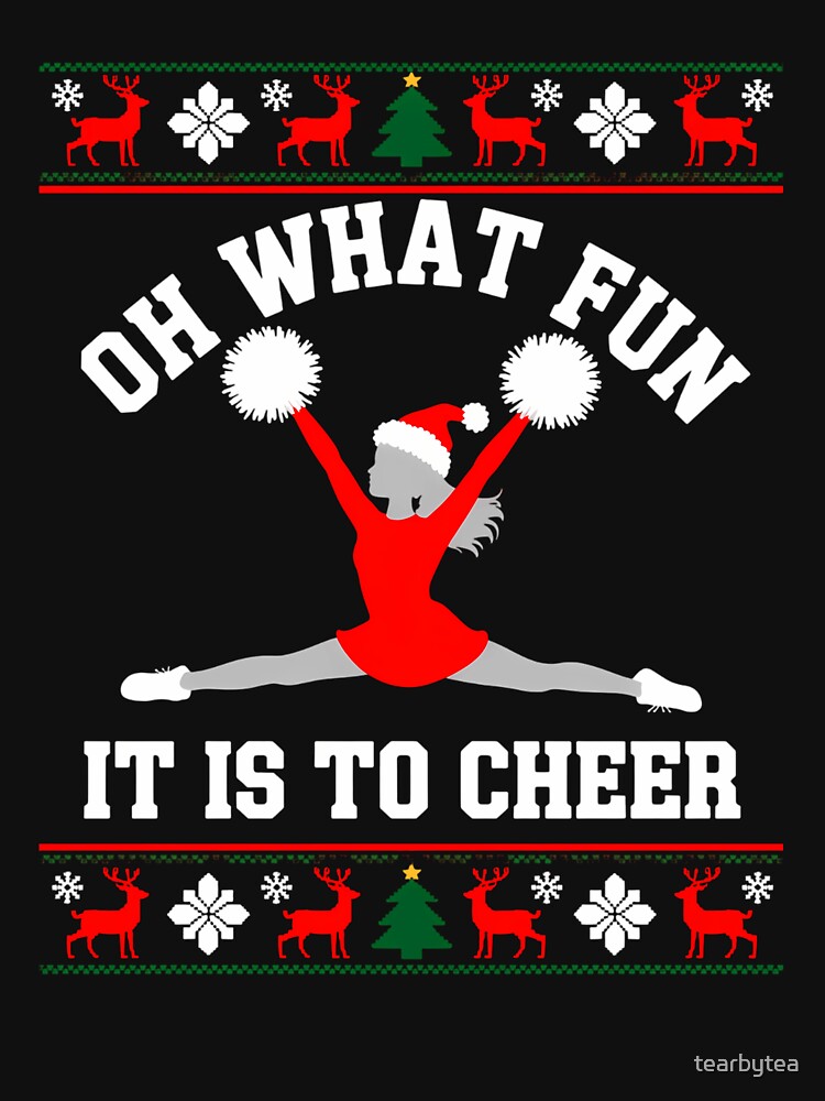 Cheer Cheerleading Christmas Funny Xmas by tearbytea
