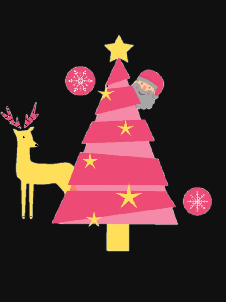 Pink Christmas Tree Apparels and Home Products by Taharat  Tazrin