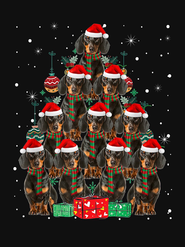 Dachshund Dog Christmas Tree Holiday Dog Lovers Gift by ninapfvu