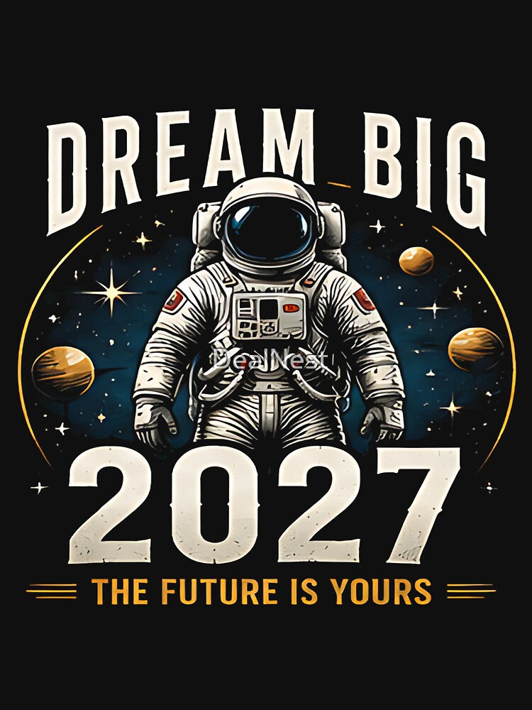 Dream Big 2027 The Future Is Yours Astronaut T-Shirt by DealNest