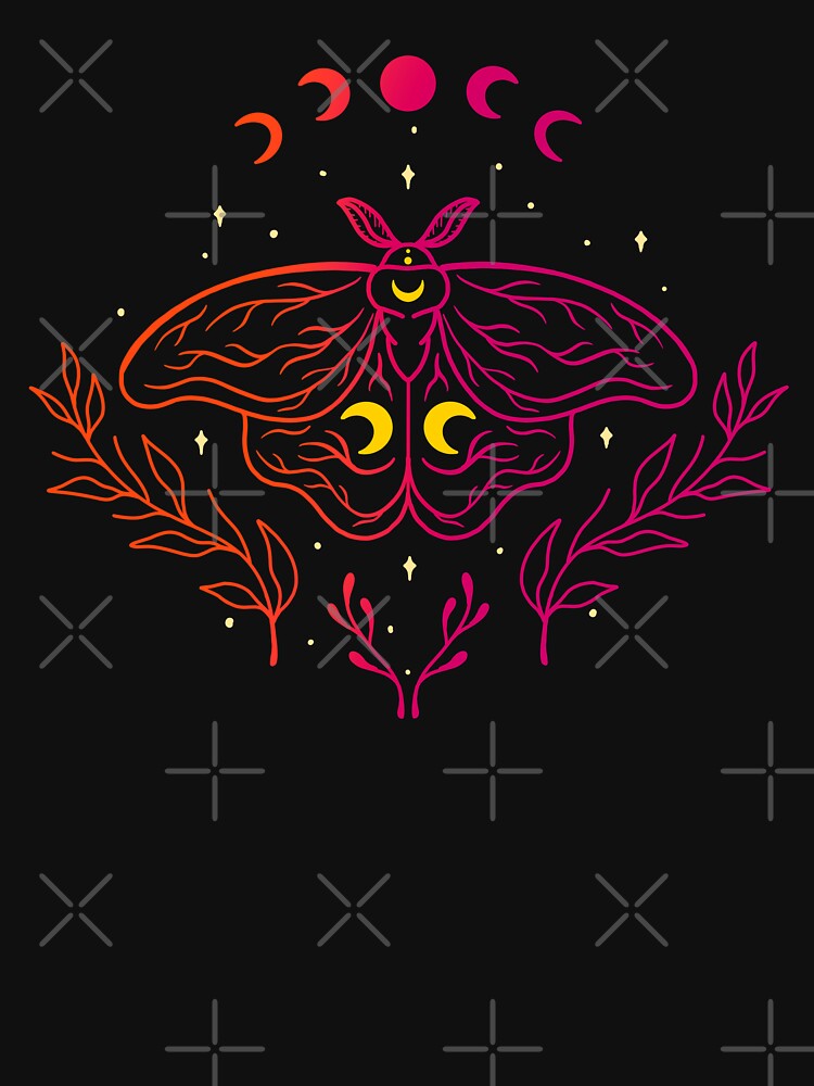 Minimalist Celestial Moth by ethnicdrawing