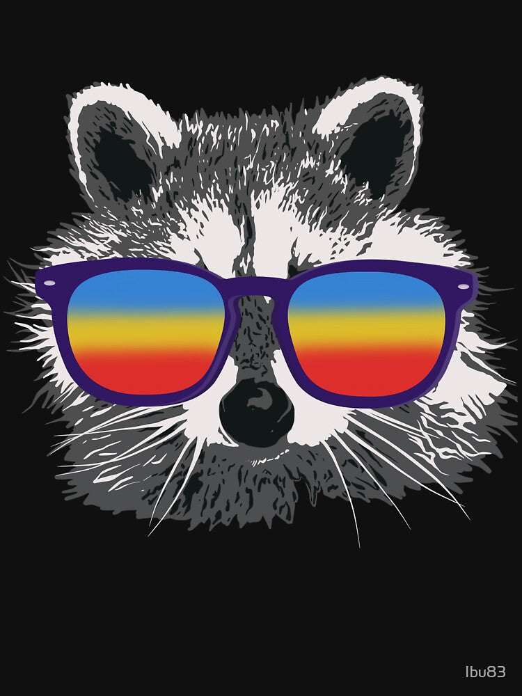 RACCOON With Sunglasses Retro by Ibu83