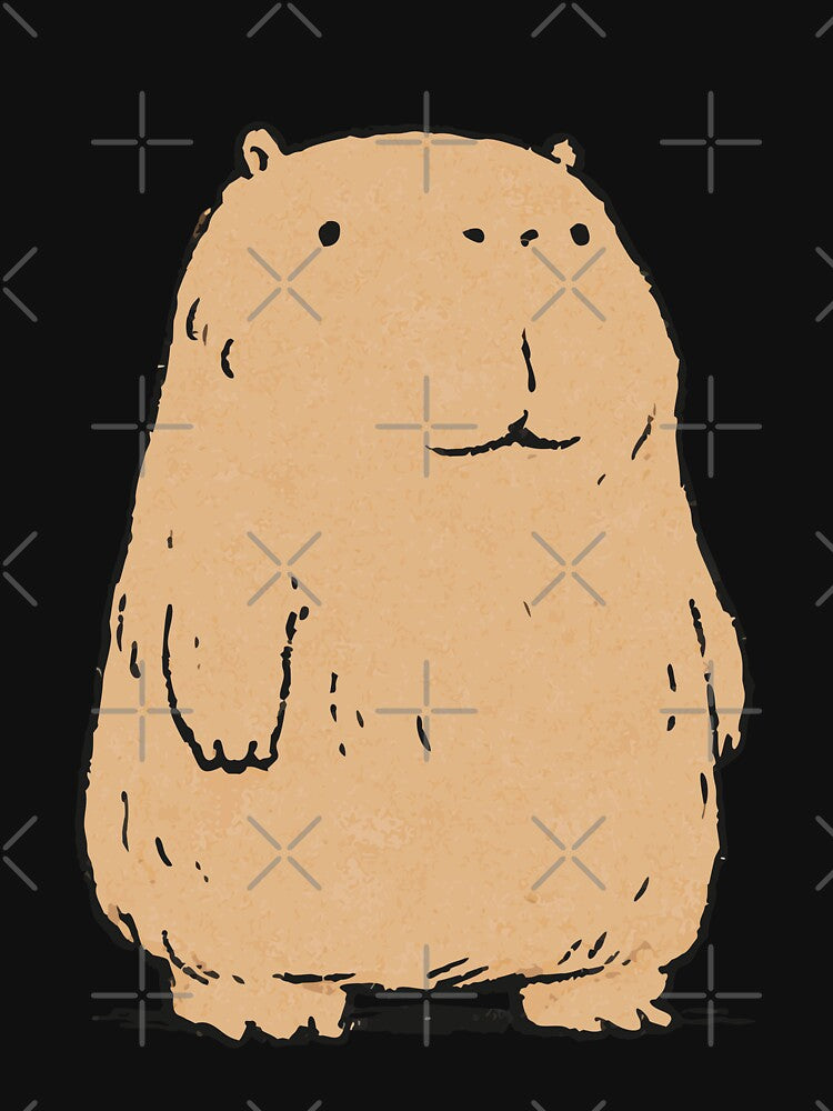 Cute Standing Capybara | Unbothered Chill Animal Art by kuwagatamushi