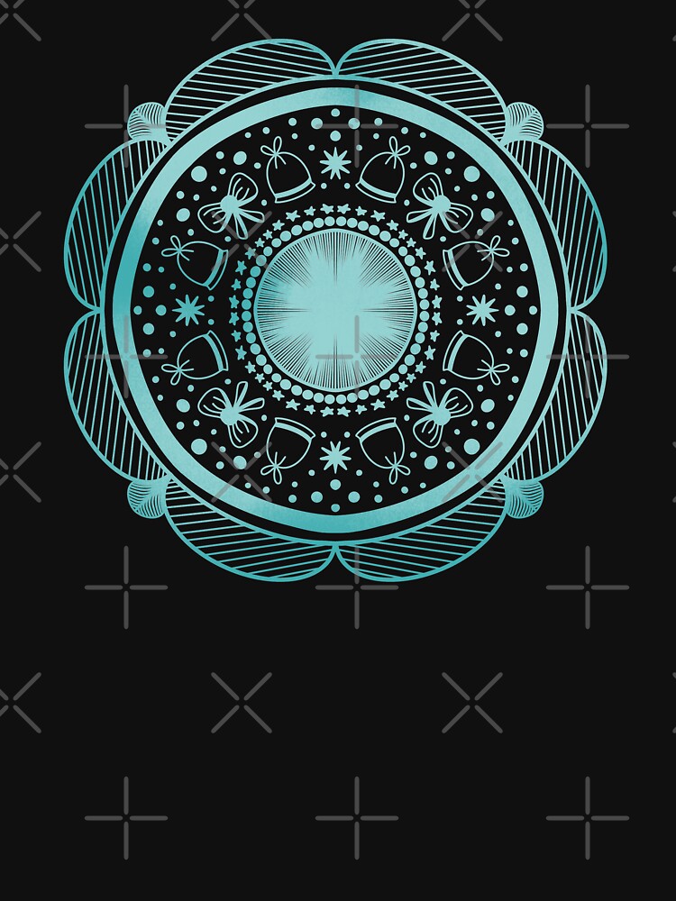 Green Mint Holiday Abstract Mandala Design by mavagraphics