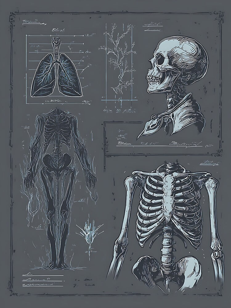 Dark Academia Art: Scientific Anatomical Diagram by bapupa