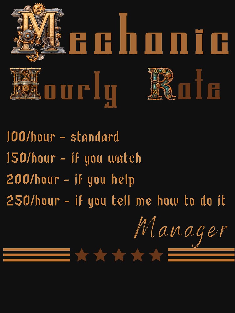Mechanic Hourly Rate by Enchantedgraph