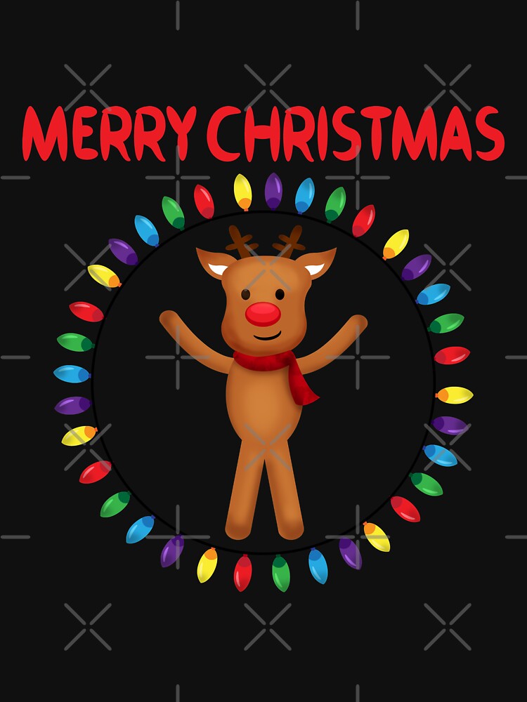Cute Cartoon Reindeer Merry Christmas Holiday Xmas by MisPuHoney