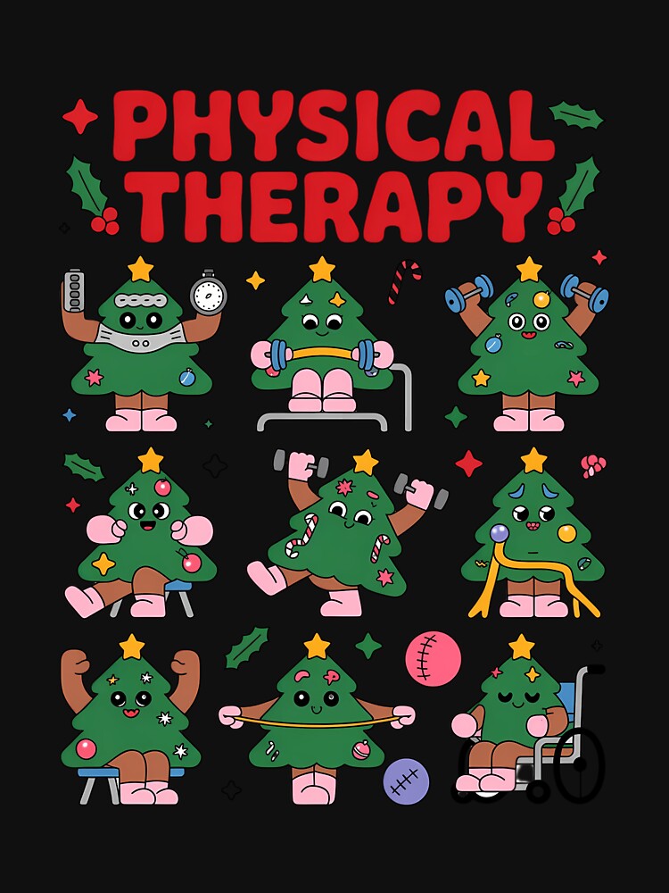 Retro Physical Therapy Christmas Cake Tree PT Funny Xmas by LunaCrazeArt