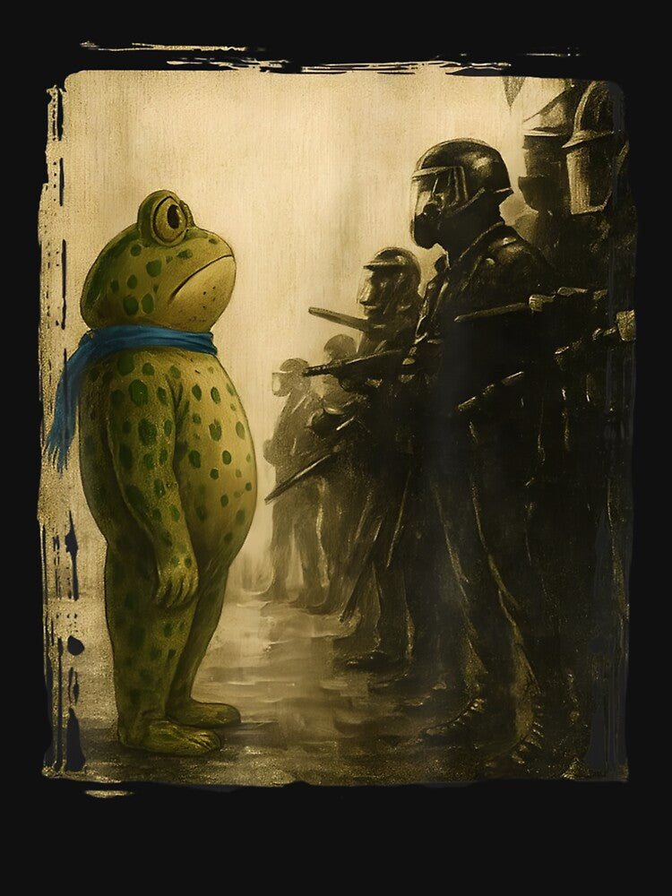 Portland Frog Protest - Rage Against The Machine, Political Protest, Resist, Protest. Protest Frog, Abolish Ice, Anti ICE, Anti Fascism by Haupalette