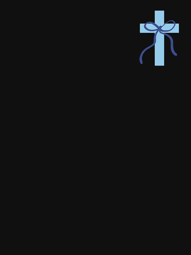 Blue Cross with Bow by LittleLambGifts