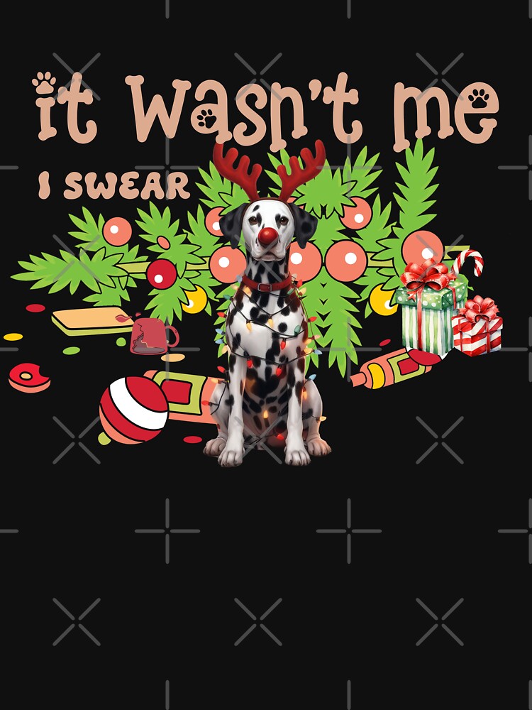 "Mischievous Dalmatian : 'It Wasn't Me, I Swear!' Christmas Chaos" by Xhevahir