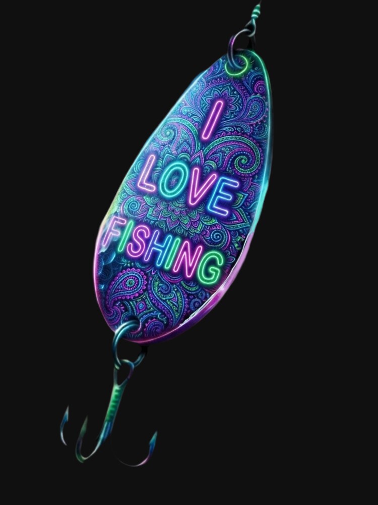 Neon Fishing Lure - Glow In The Dark Fishing Art by Stefanrajzer