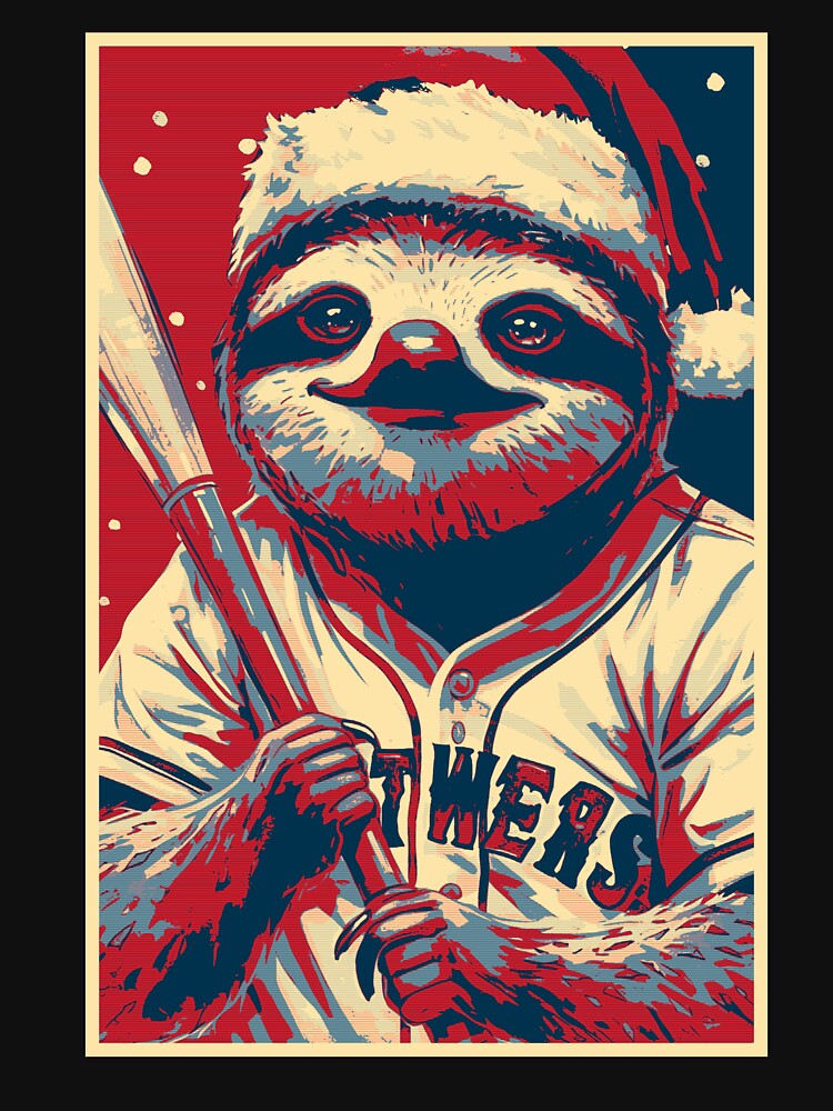 Sloth Baseball Player Christmas Edition by TrueArtsStore