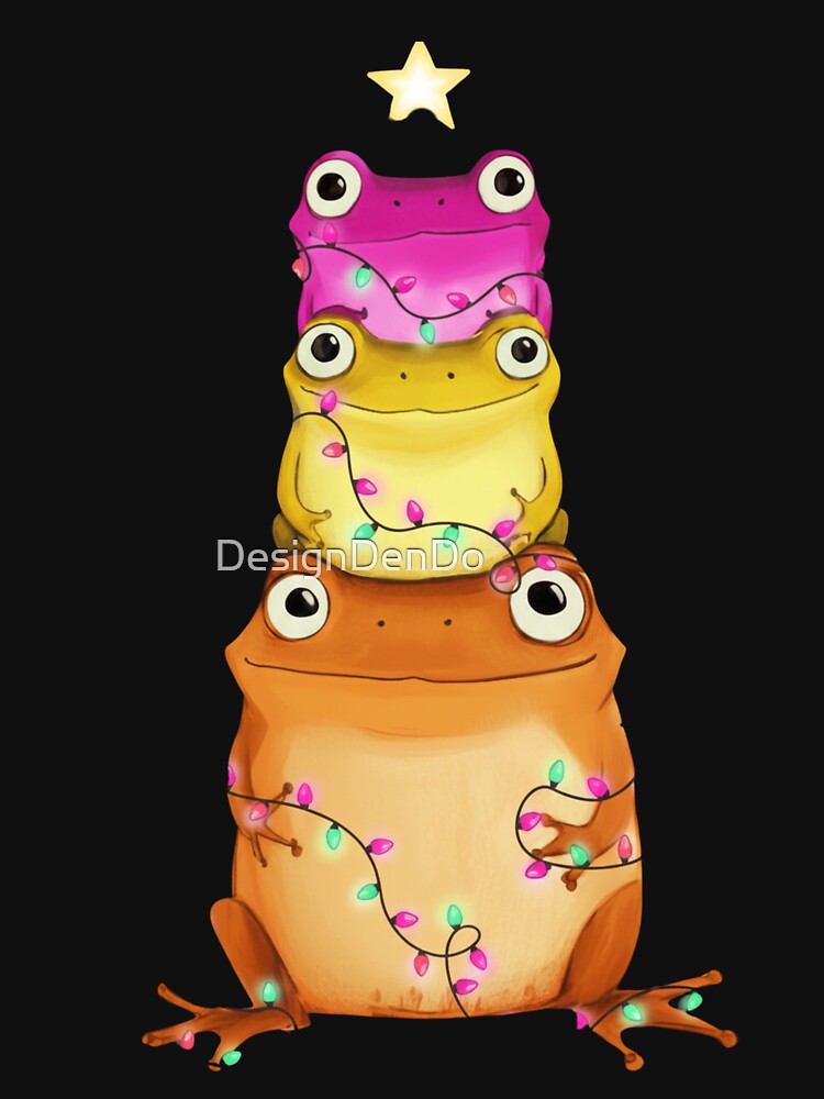 Frog Christmas Tree, Cute Frog Christmas, Frog Lover, Women Christmas by DesignDenDo ⭐⭐⭐⭐⭐